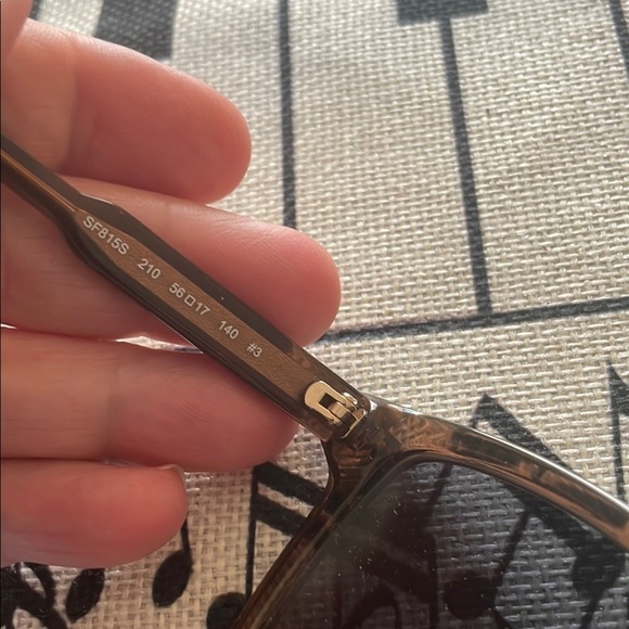 Salvatore Ferragamo Modified Rectangular  Brown Gancini Sunglasses